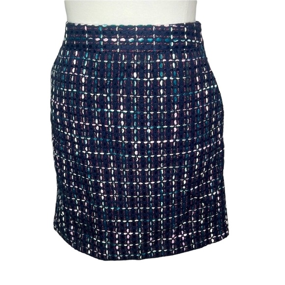 Loft Tweed Skirt Blue Purple - Picture 2 of 6